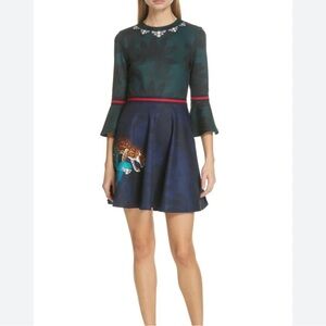 Ted  Baker midi dress with pockets
